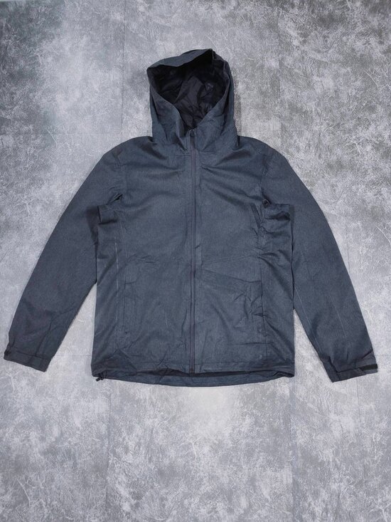 Other - Gray Hooded Lightweight Outdoor Jacket Full Zip Windbreaker